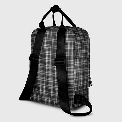 Женский рюкзак Черно-белая шотландка / 3D-принт – фото 2