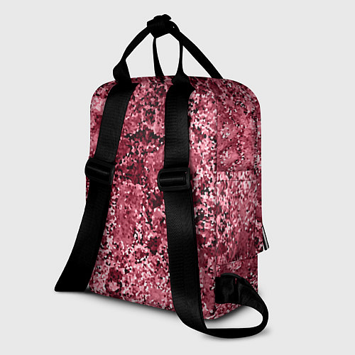 Женский рюкзак Мозаичный узор в коричнево-красных тонах / 3D-принт – фото 2