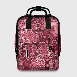 Рюкзак женский Мозаичный узор в коричнево-красных тонах, цвет: 3D-принт