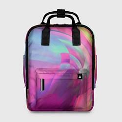 Рюкзак женский Неоновая геометрическая абстракция, цвет: 3D-принт