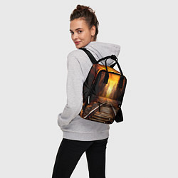 Рюкзак женский Железная дорога на закате, цвет: 3D-принт — фото 2