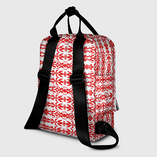 Женский рюкзак Красно-белый батик / 3D-принт – фото 2