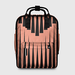 Рюкзак женский Терракотовая строгая геометрия, цвет: 3D-принт