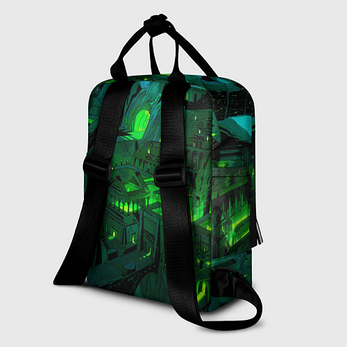 Женский рюкзак Зелёный город / 3D-принт – фото 2