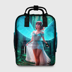 Рюкзак женский Девушка фея в дремучем лесу, цвет: 3D-принт