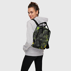 Рюкзак женский Зеленая абстрактная текстура, цвет: 3D-принт — фото 2