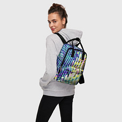 Рюкзак женский Прямотреугольный блочный паттерн, цвет: 3D-принт — фото 2