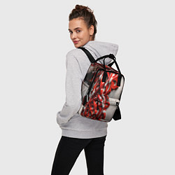 Рюкзак женский Красно-Черные Импульсы, цвет: 3D-принт — фото 2