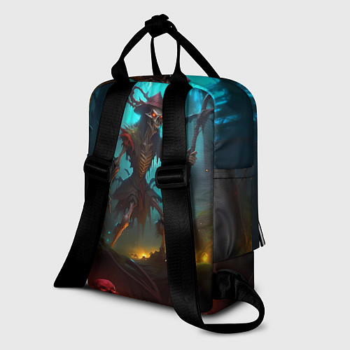 Женский рюкзак Скелет в мрачном лесу / 3D-принт – фото 2