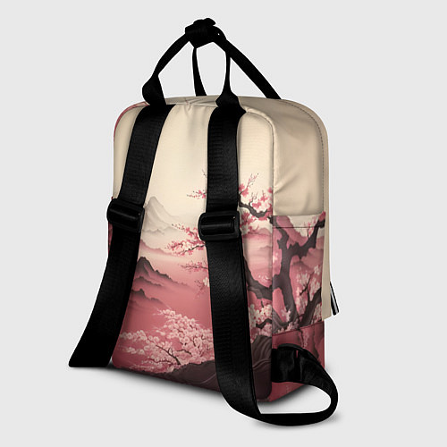 Женский рюкзак Сакура в горах / 3D-принт – фото 2