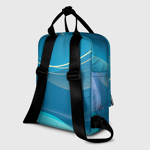 Женский рюкзак Абстрактный голубой фон / 3D-принт – фото 2