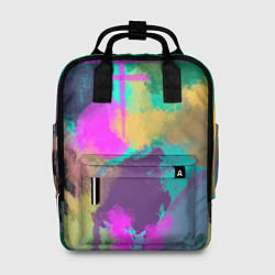 Рюкзак женский Пятна краски и леопардовая шкура абстракция, цвет: 3D-принт