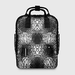 Рюкзак женский Симметричная черно-белая паутина, цвет: 3D-принт