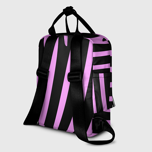 Женский рюкзак Полосы розовой зебры / 3D-принт – фото 2