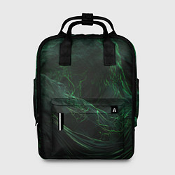 Рюкзак женский Темно зеленая абстракция, цвет: 3D-принт