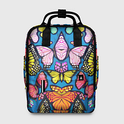 Рюкзак женский Зеркальный паттерн из бабочек - мода, цвет: 3D-принт