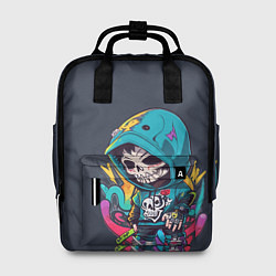 Рюкзак женский Граффити скелет, цвет: 3D-принт