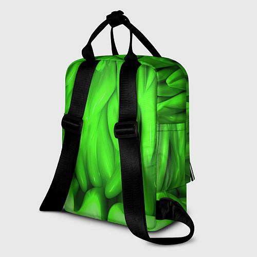 Женский рюкзак Зеленая абстрактная текстура / 3D-принт – фото 2