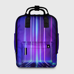 Рюкзак женский Neon glow - vaporwave - strips, цвет: 3D-принт