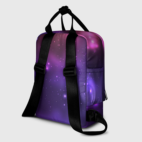 Женский рюкзак Разноцветный космос - неоновое свечение / 3D-принт – фото 2