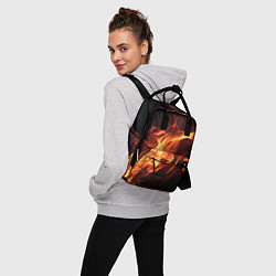 Рюкзак женский Огненный фон, цвет: 3D-принт — фото 2