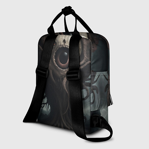 Женский рюкзак Металлика на фоне одноглазого рок монстра / 3D-принт – фото 2