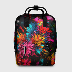 Рюкзак женский Краски и цветы, цвет: 3D-принт