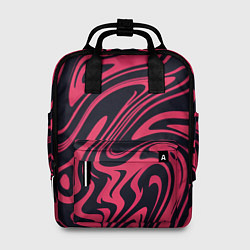 Рюкзак женский Абстракция чёрно-розовый, цвет: 3D-принт