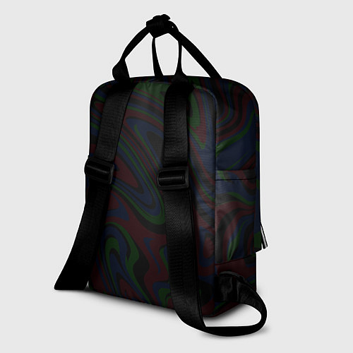Женский рюкзак Абстракция тёмные краски / 3D-принт – фото 2