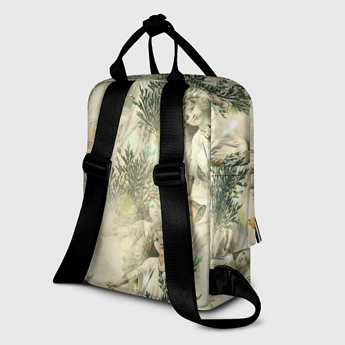 Женский рюкзак Рождественский декор - рисунки ангелов / 3D-принт – фото 2