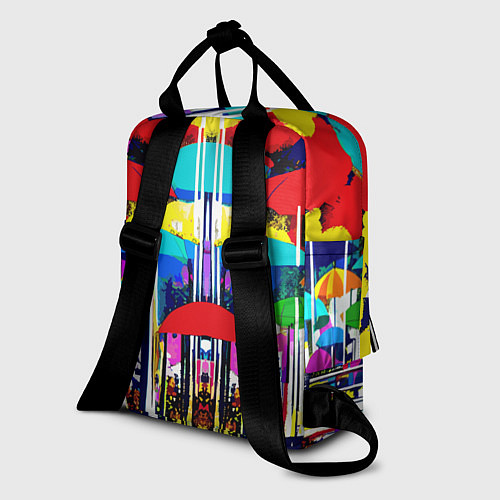 Женский рюкзак Mirror pattern of umbrellas - pop art / 3D-принт – фото 2