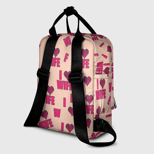 Женский рюкзак Я люблю свою жену / 3D-принт – фото 2