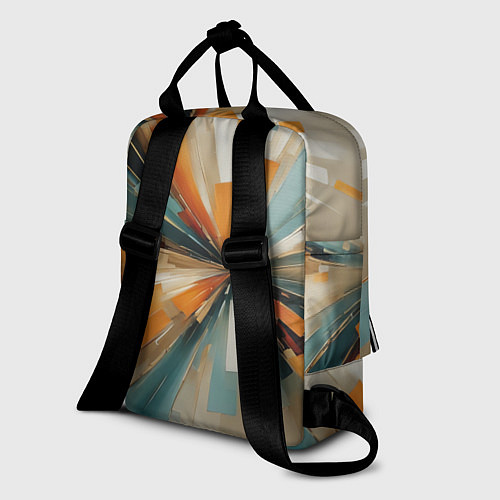 Женский рюкзак Цветная абстракция - нейросеть / 3D-принт – фото 2