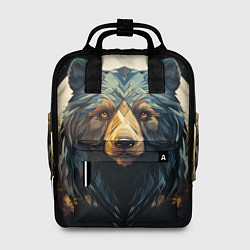 Рюкзак женский Арт осенний медведь, цвет: 3D-принт