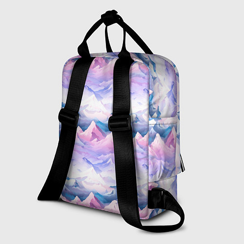 Женский рюкзак Розовые горы паттерн / 3D-принт – фото 2