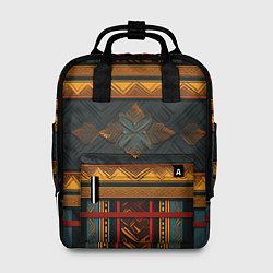 Рюкзак женский Этнический рисунок в полоску, цвет: 3D-принт