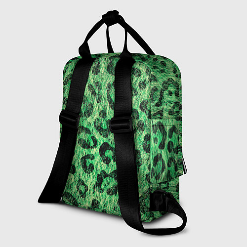 Женский рюкзак Зелёный леопард паттерн / 3D-принт – фото 2