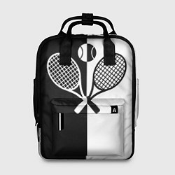 Женский рюкзак Теннис - чёрно белое