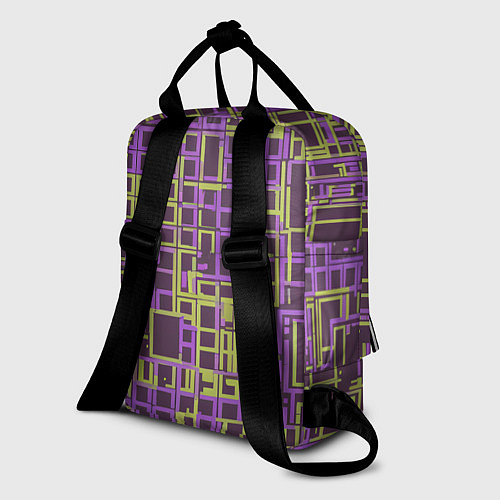 Женский рюкзак Разноцветные толстые линии / 3D-принт – фото 2