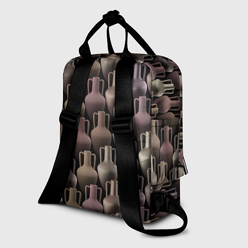 Женский рюкзак Разноцветные амфоры / 3D-принт – фото 2