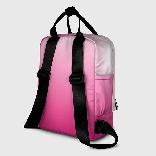 Женский рюкзак Бело-розовый градиент / 3D-принт – фото 2