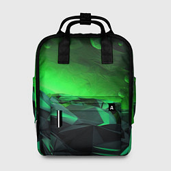 Рюкзак женский Абстрактное эхо зелени, цвет: 3D-принт