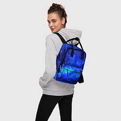 Рюкзак женский Синий лёд и снежинки, цвет: 3D-принт — фото 2