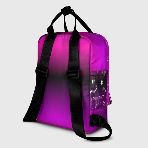 Женский рюкзак Тату Лил Пипа на фиолетовом / 3D-принт – фото 2