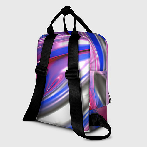 Женский рюкзак Вязкая абстракция в фиолетовых оттенках / 3D-принт – фото 2
