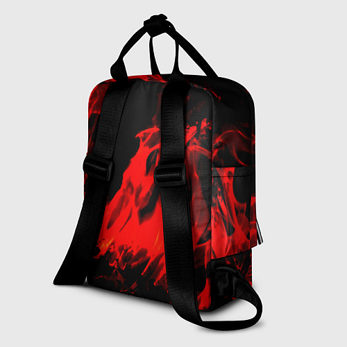 Женский рюкзак Красное пламя / 3D-принт – фото 2