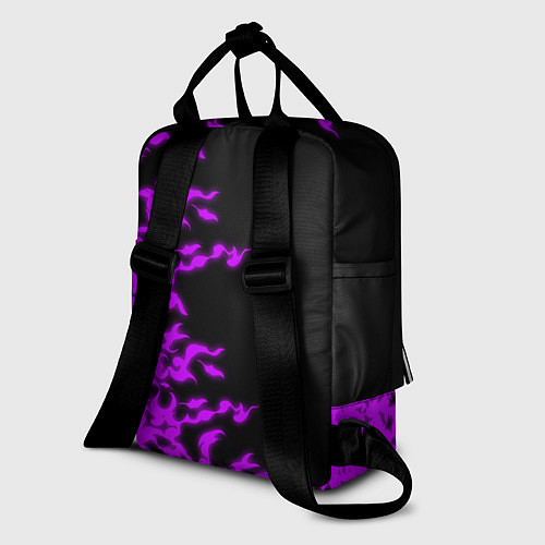 Женский рюкзак Маки Зенин и фиолетовый огонь - Магическая битва / 3D-принт – фото 2