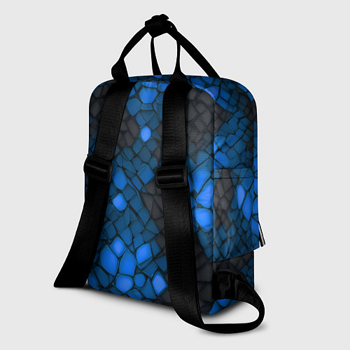 Женский рюкзак Синий трескающийся камень / 3D-принт – фото 2