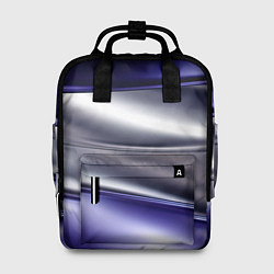Рюкзак женский Белая абстракция на фиолетовом, цвет: 3D-принт