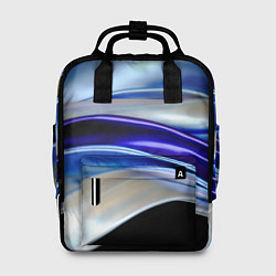 Женский рюкзак Абстрактные волны синего оттенка